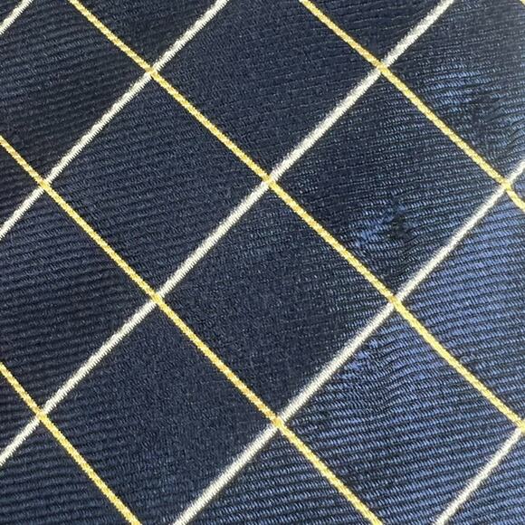 Polo by Ralph Lauren Blue Plaid Design 100% Silk Men's Necktie Hand Made Repp - Picture 12 of 16